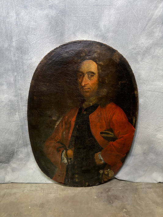 18th Century Oval Portrait of Gentleman