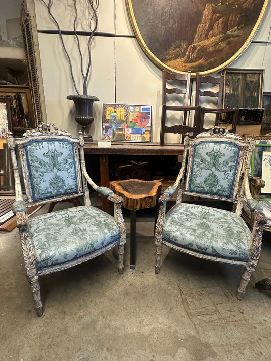 Pair of Vintage Italian Armchairs