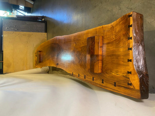 Solid French Walnut Live Edge Bench