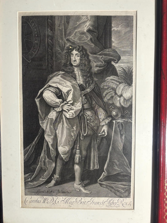 17th Century King Charles II of England Framed Picture