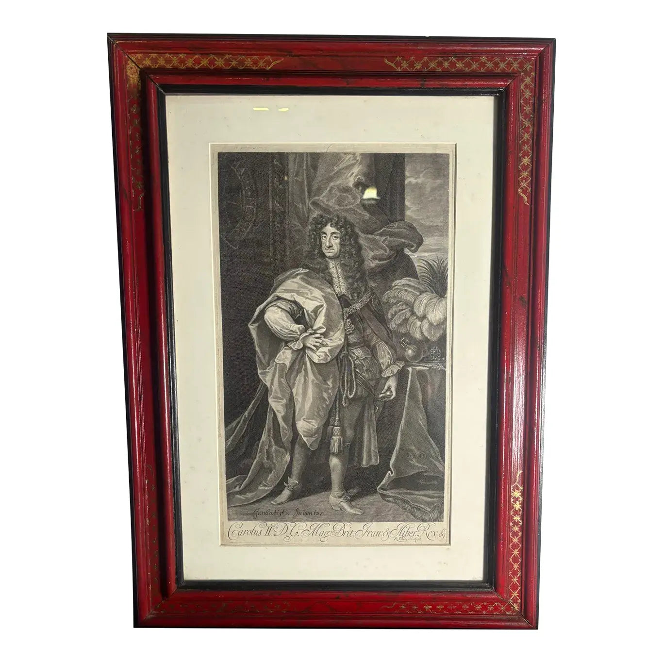 17th Century King Charles II of England Framed Picture