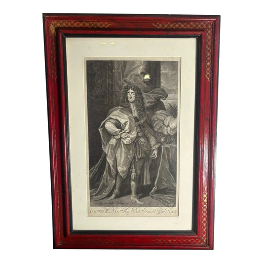 17th Century King Charles II of England Framed Picture