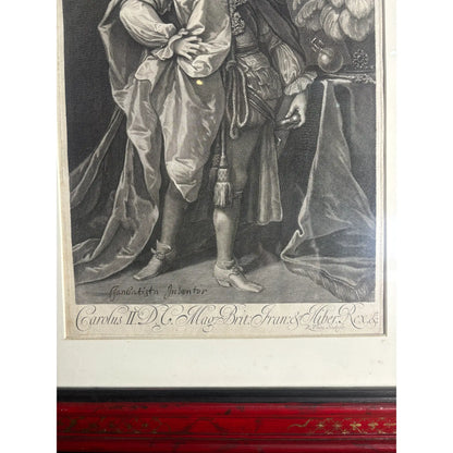 17th Century King Charles II of England Framed Picture