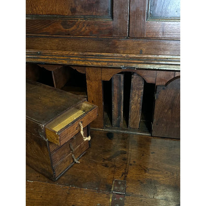 18th-Century Georgian Oak Bureau Bookcase