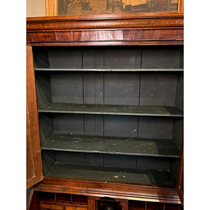 18th-Century Georgian Oak Bureau Bookcase