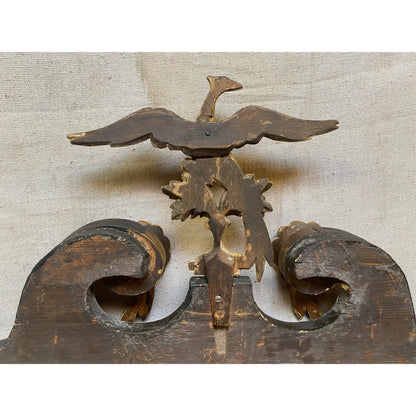 19th Century Federal Style Gilded Mahogany Wall Mirror With Phoenix Crest