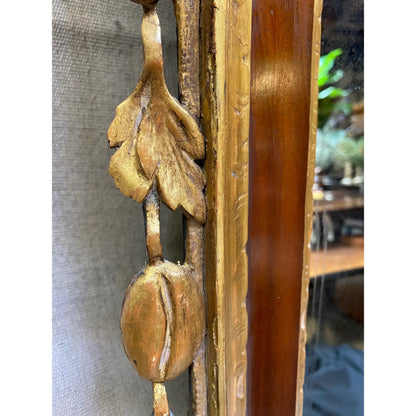 19th Century Federal Style Gilded Mahogany Wall Mirror With Phoenix Crest