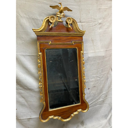 19th Century Federal Style Gilded Mahogany Wall Mirror With Phoenix Crest