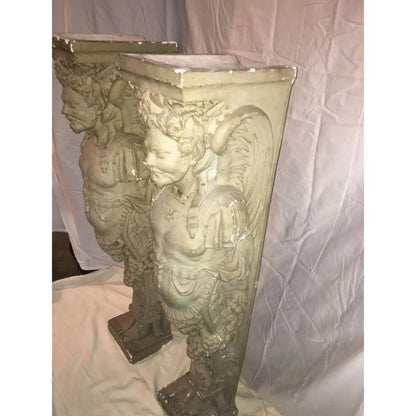 19th Century Plaster Fireguards - Pair