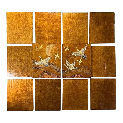 20th Century Japanese Crane Panels