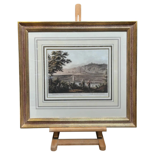 Luigi Mayer - "Reservoir of the Sealed Fountain near Bethlehem(1804)" w/ Gold Frame