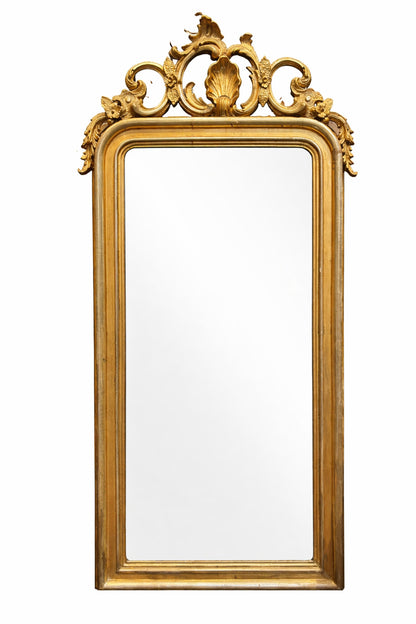19th Century Antique Gold Rococo Mirror