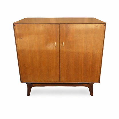 1950s Mid Century Rway Walnut and Brass Dresser