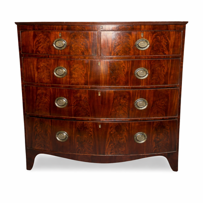 Georgian Bow Chested Chest of Drawers