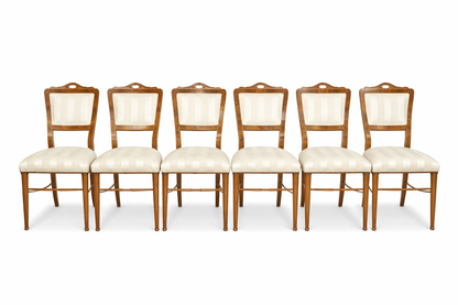 Set of Continental 19th Century Biedermeier-Viennese Walnut Chairs (6)