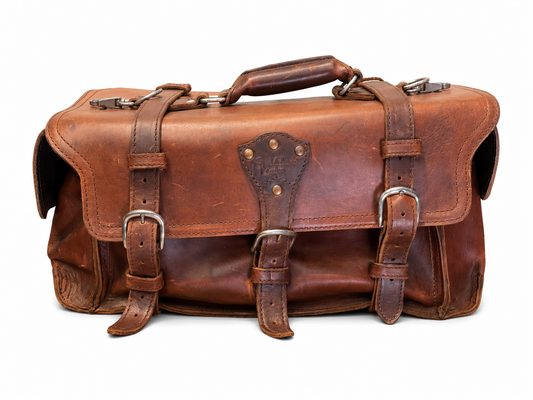 Saddleback Leather Side Pocket Leather Duffle Bag
