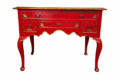 English Red Mini Kneehole Desk