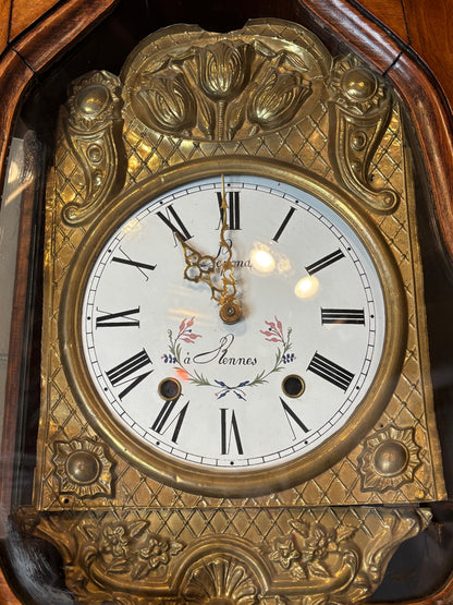 18th Century French Louis XV Carved Walnut Tall Case Clock