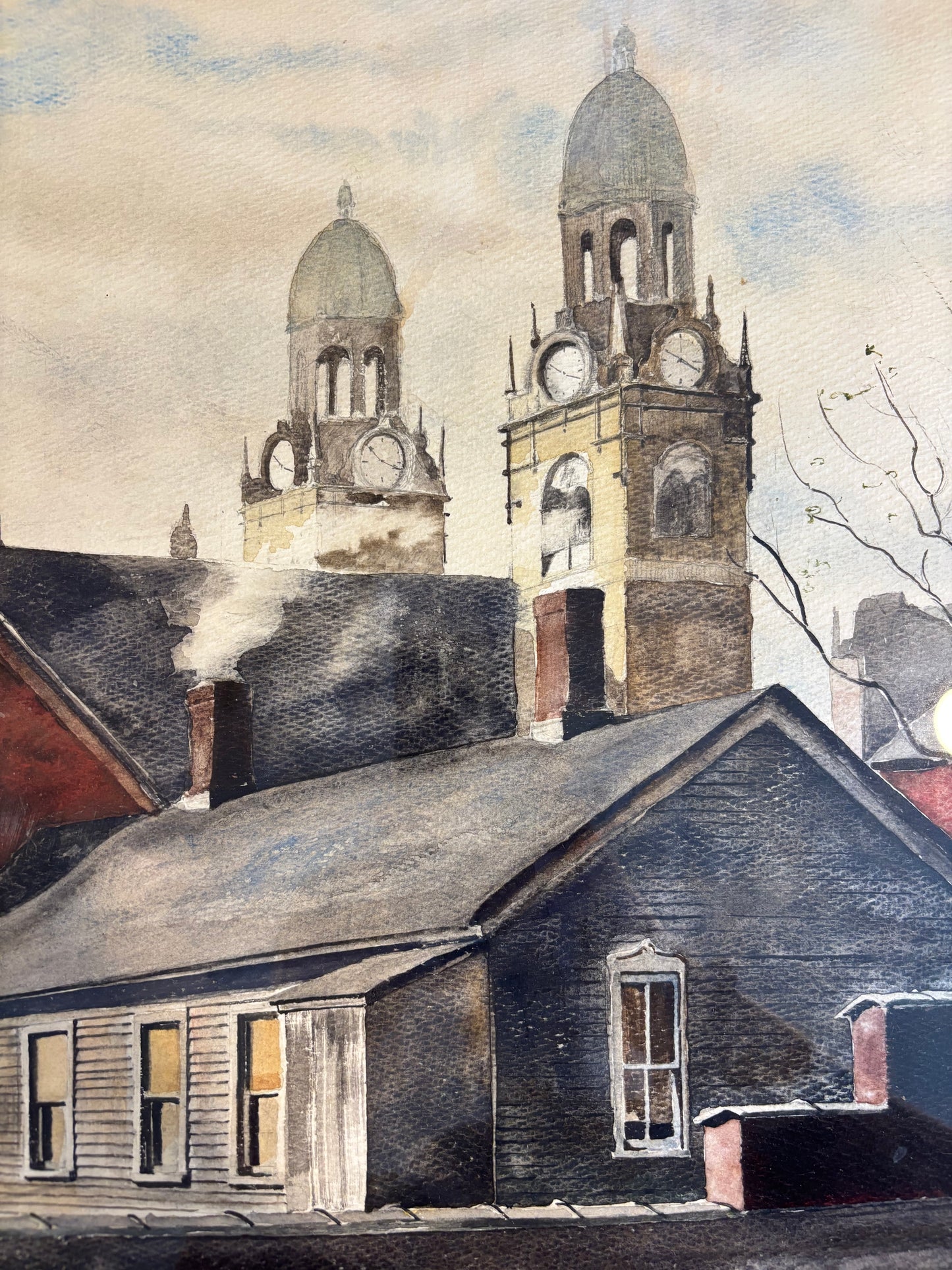 'Saint Stanislaus Kostka Catholic Church' Framed Painting by George Warner