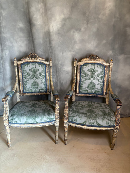 Pair of Vintage Italian Armchairs