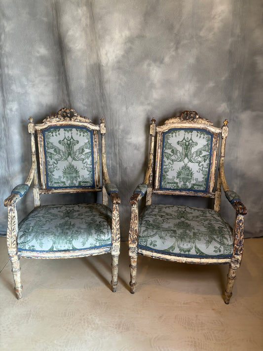 Pair of Vintage Italian Armchairs