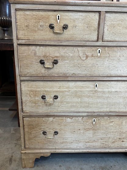 18th Century Georgian Lightened Mahogany Chest of Drawers
