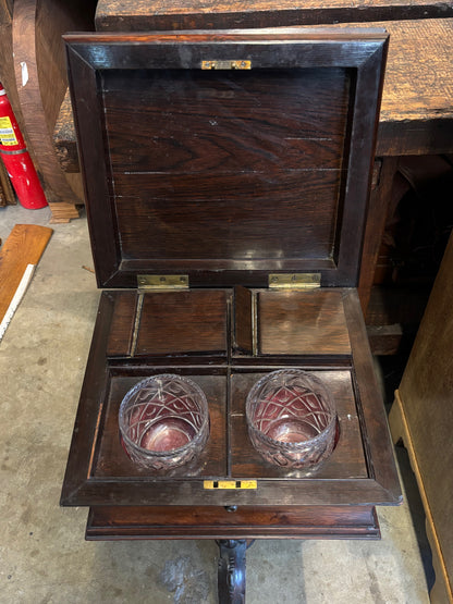 19th Century English Rosewood Teapoy Table