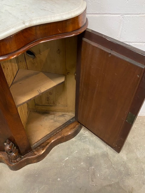 Irish Victorian Burl Walnut Credenza
