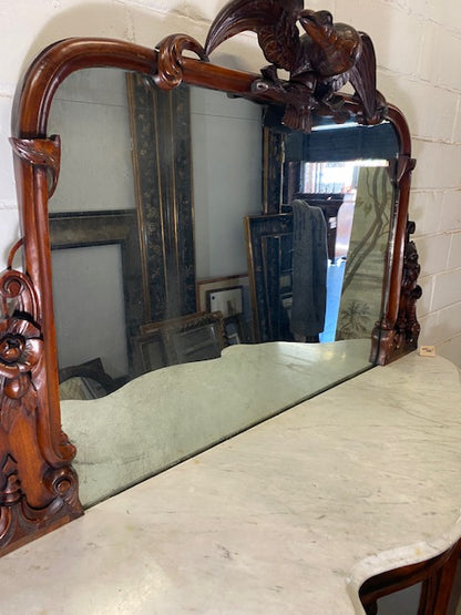 Irish Victorian Burl Walnut Credenza