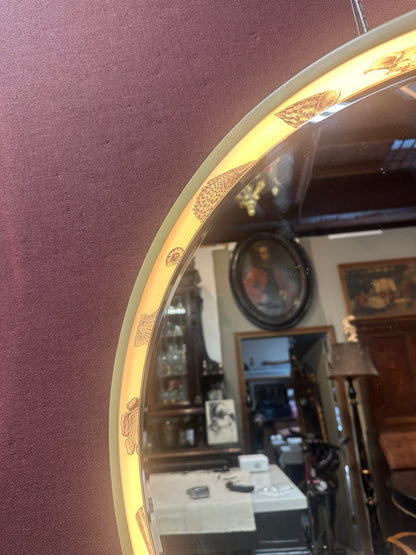 1960s Italian Backlit Wall Mirror with Shell Motif by Fornasetti