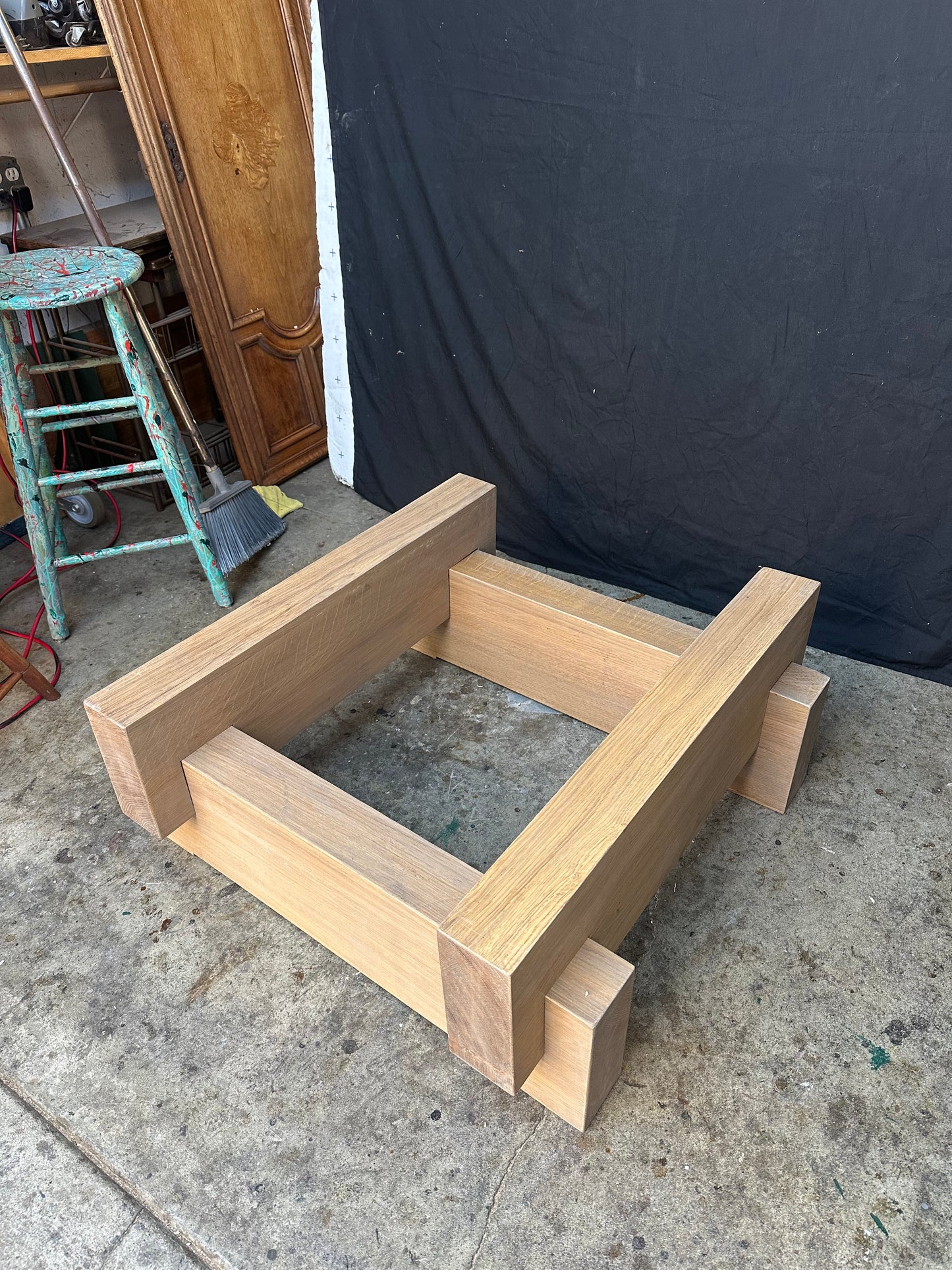 Custom Concrete & Wood Coffee Table