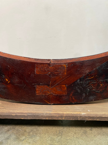 Mahogany Hand-Carved Oval Frame