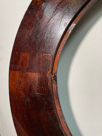 Mahogany Hand-Carved Oval Frame