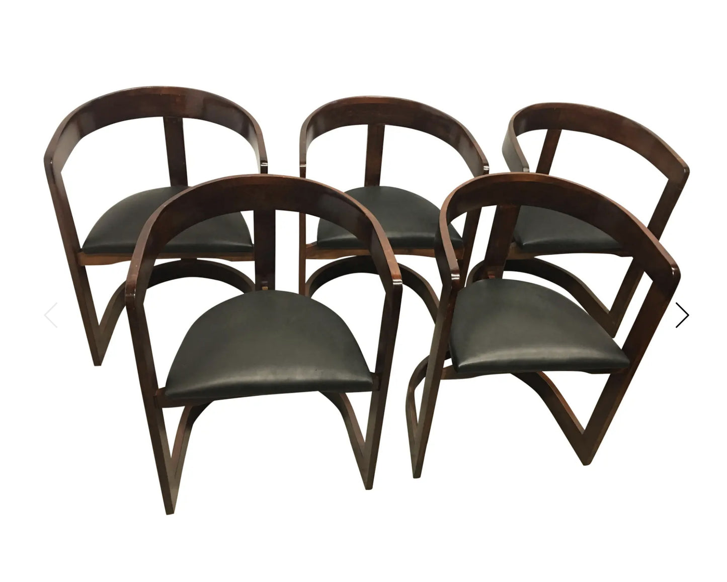 Set of Postmodern Chairs in the Style of Scarpa (5)