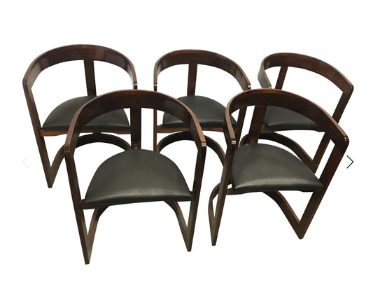 Set of Postmodern Chairs in the Style of Scarpa (5)