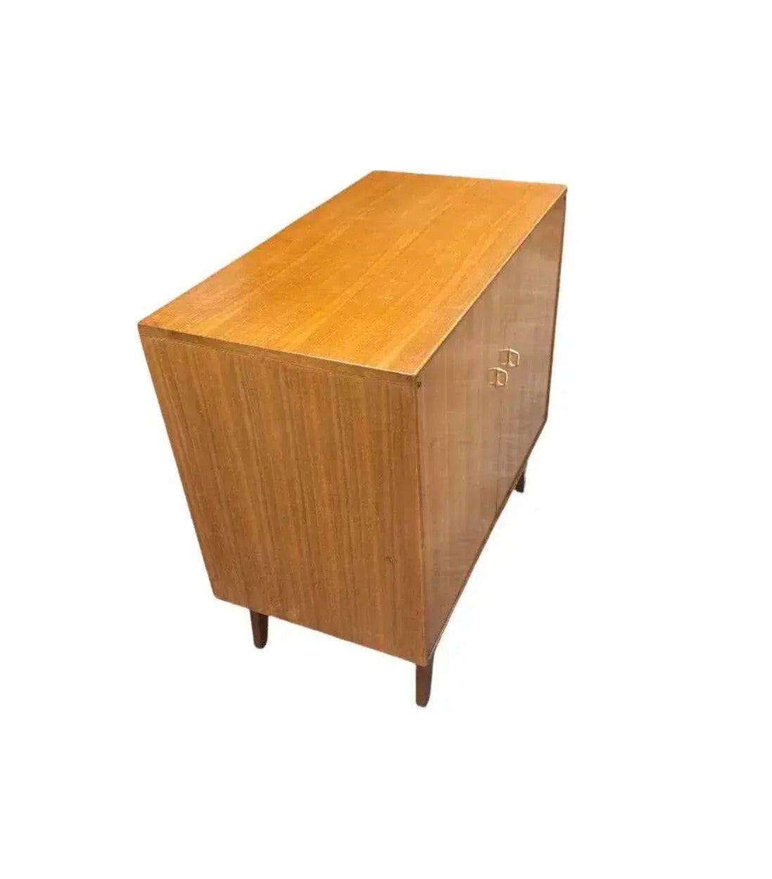 1950s Mid Century Rway Walnut and Brass Dresser
