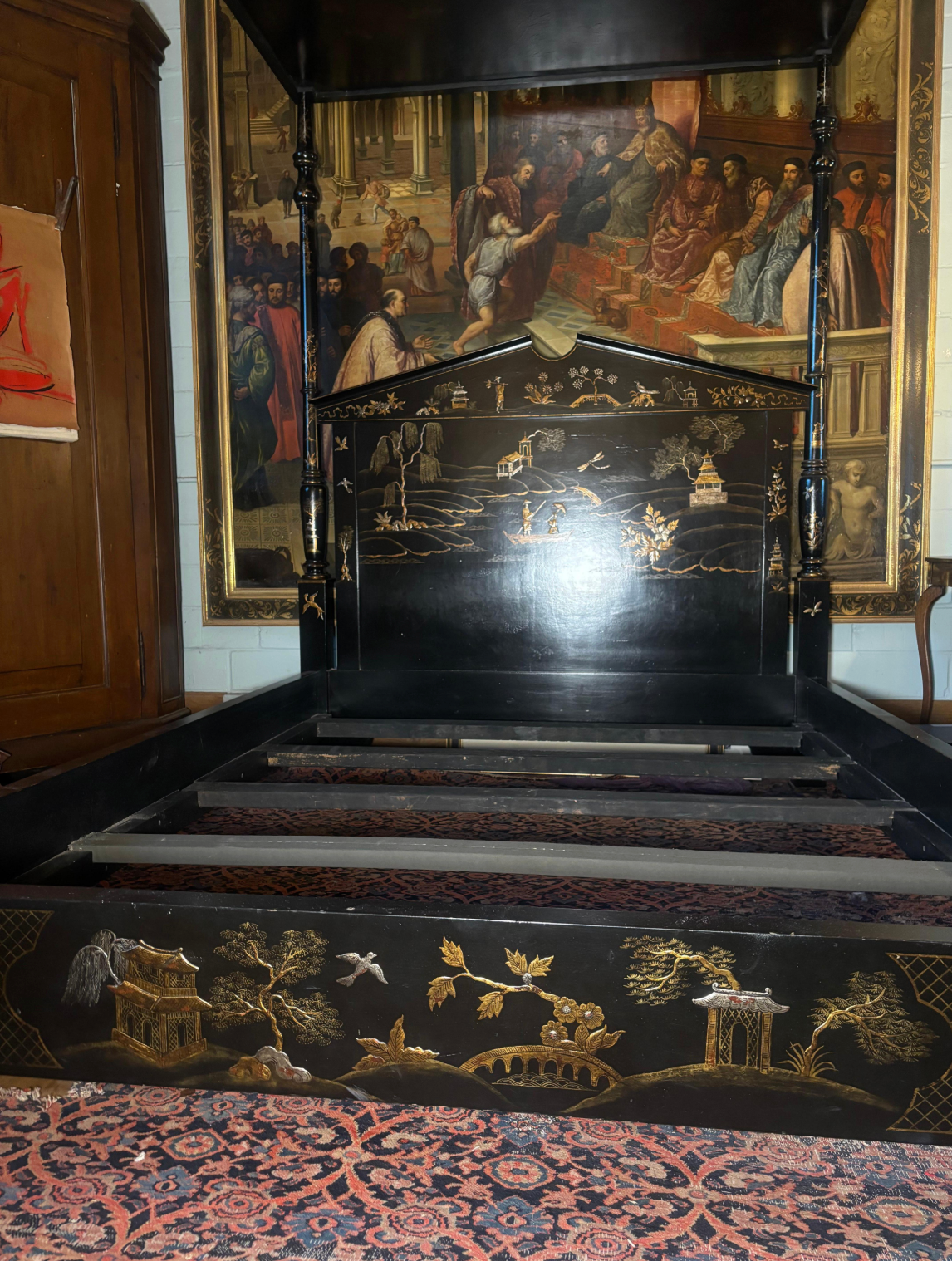 Queen 4 Poster Pendant Canopy Bed Frame