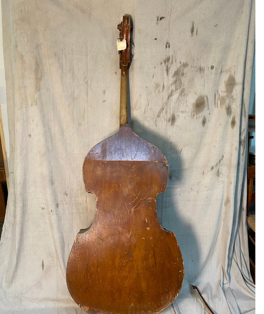 German Carved Round Back Upright Bass