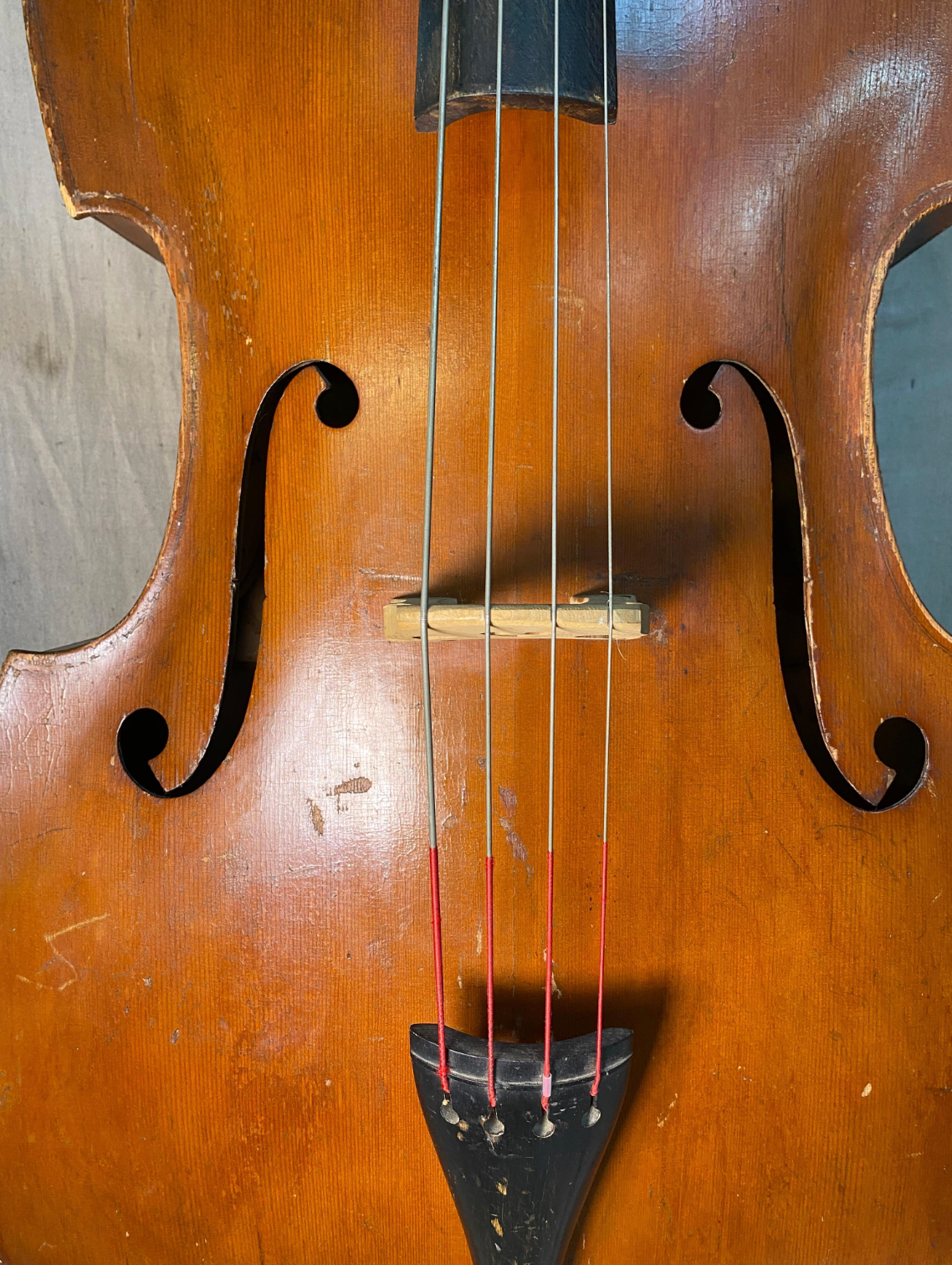 German Carved Round Back Upright Bass Guitar