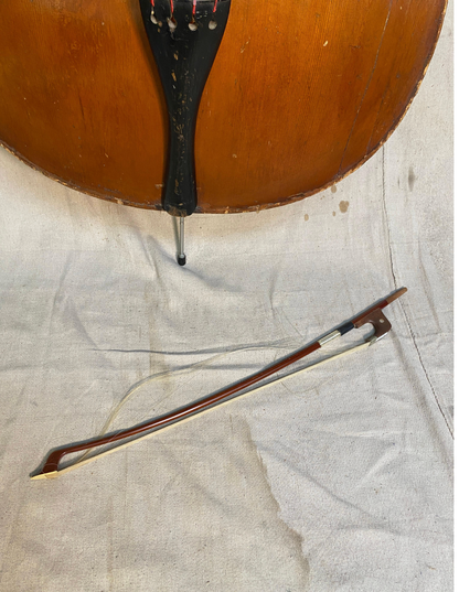 German Carved Round Back Upright Bass Guitar