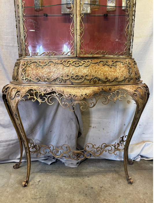 Early 20th Century Gilt Metal Italian Storage Cabinet