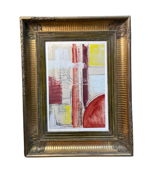 18th Century French Frame With Modern Contemporary Art