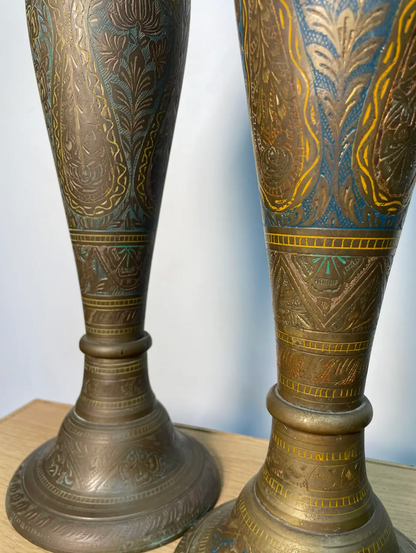 Pair of Moroccan Brass Irons