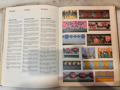 Vintage hardcover book 'Wallpapers of France', 1800-1850 by Odile Nouvel