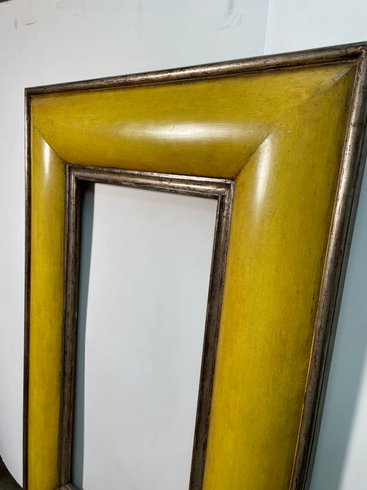 20th Century Citrone and Silver Convex Frame