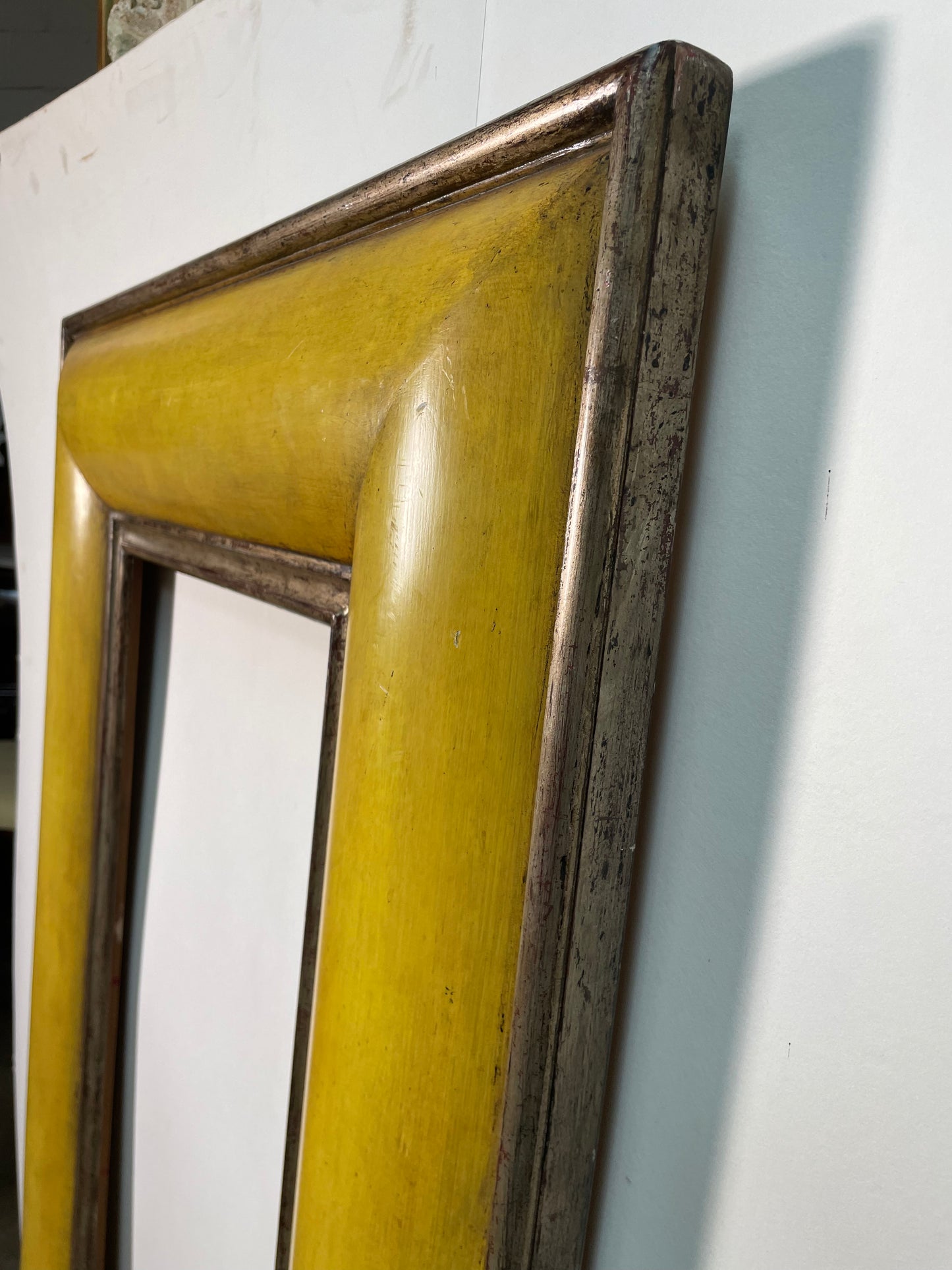 20th Century Citrone and Silver Convex Frame