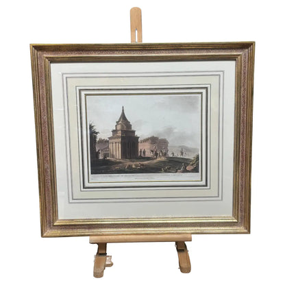 Luigi Mayer - "Tomb of Absalom in Jerusalem, 1831" with Gold Frame
