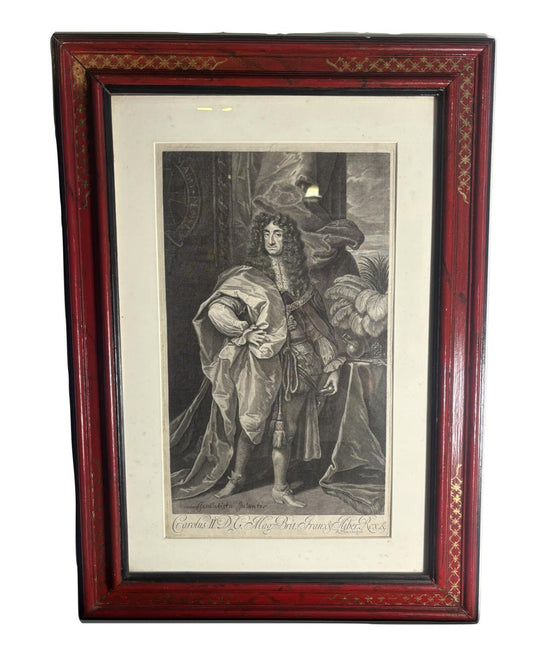 17th Century King Charles II of England Framed Picture