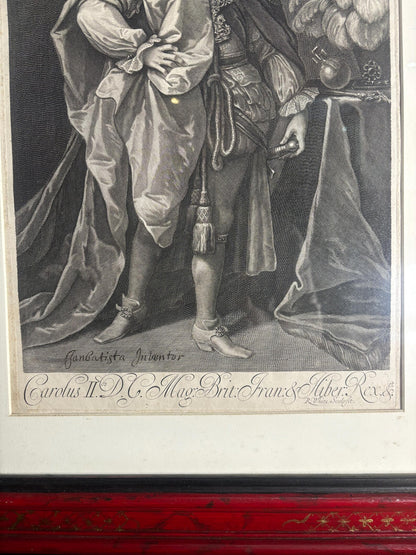 17th Century King Charles II of England Framed Picture
