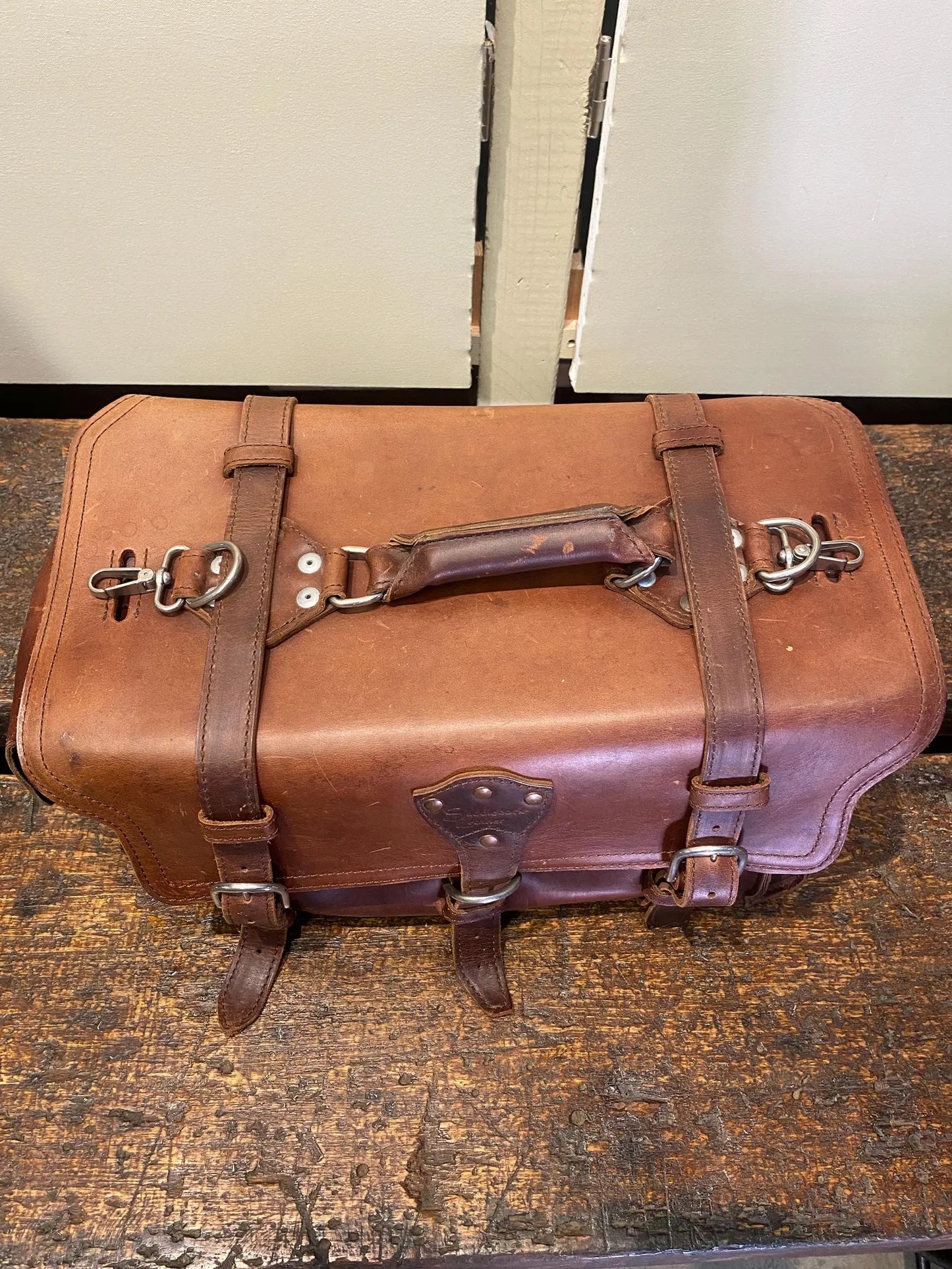 Saddleback Leather Side Pocket Leather Duffle Bag